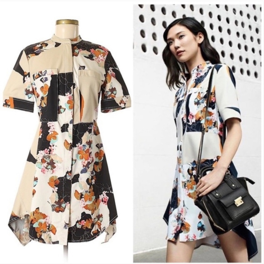 3.1 Phillip Lim for Target Floral Patchwork High Low Dress complete with zipper